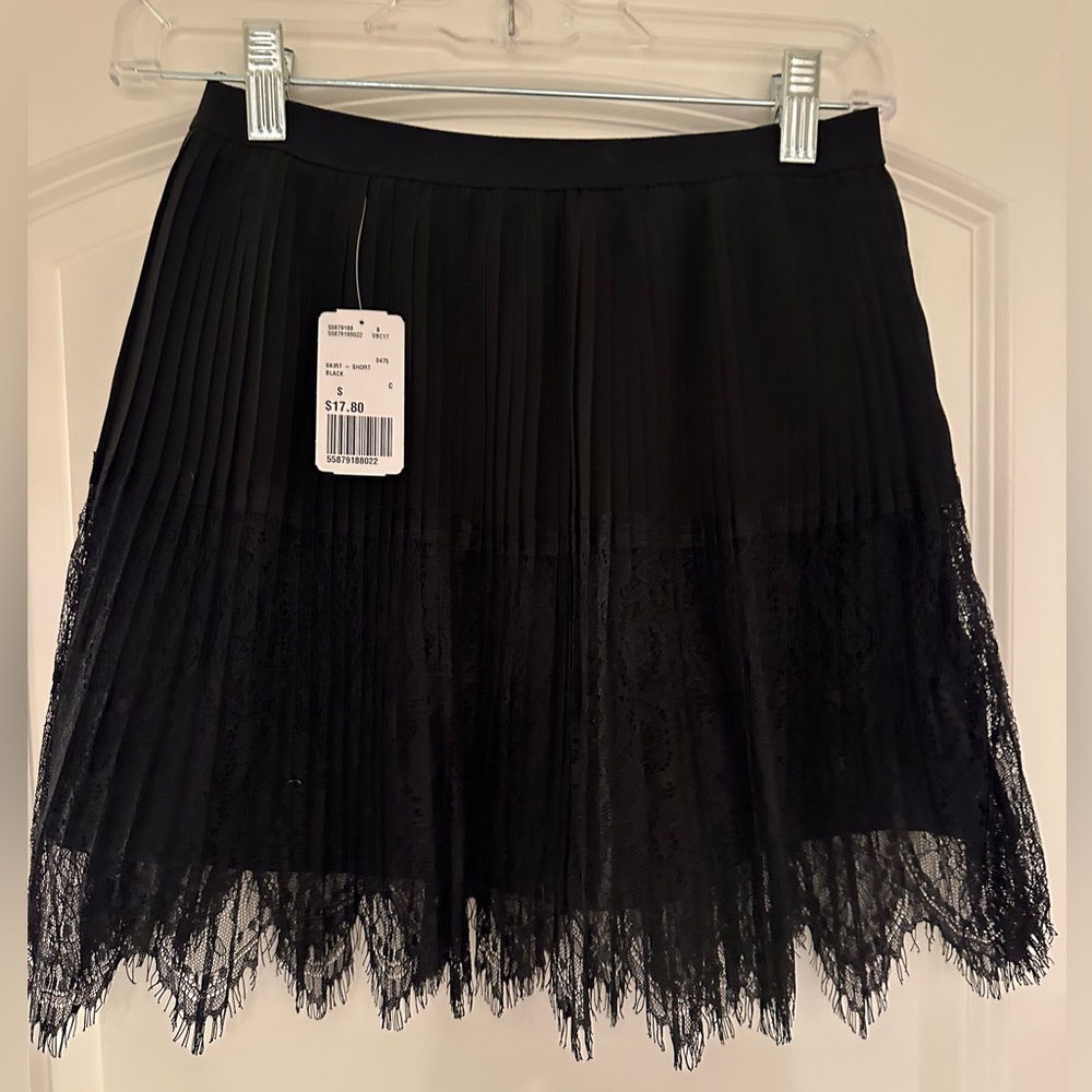 Forever 21 - NEW Black Mini Skirt with Lace Overlay
